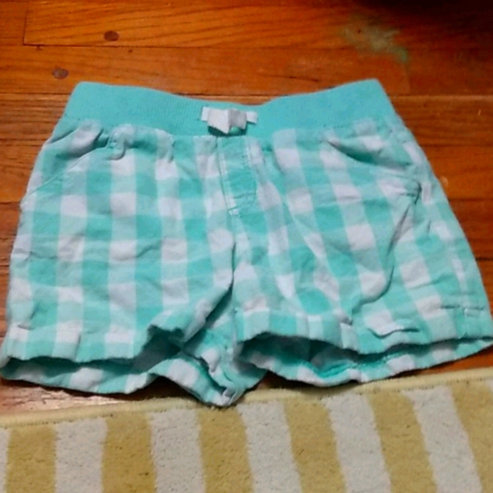 Turquoise plaid shorts
